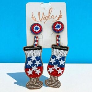 Stars & Sips Cocktail Statement Earrings 🎆🍹💃